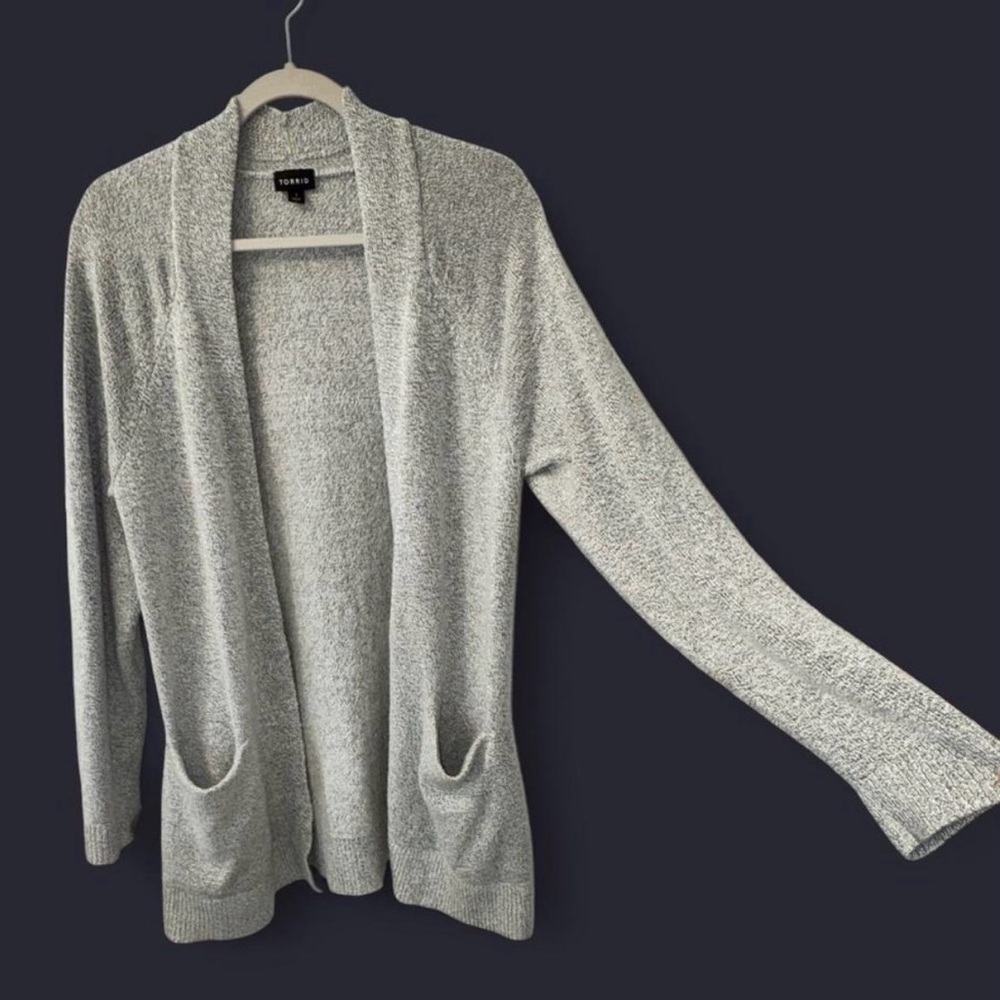 Torrid Light Gray Open Front Super Soft Cardigan